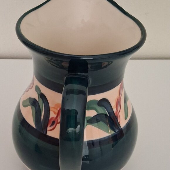 Gail Pittman Signed Art Pottery Juniper Pitcher Vintage Signed 1988 7 1/4" - Picture 2 of 11